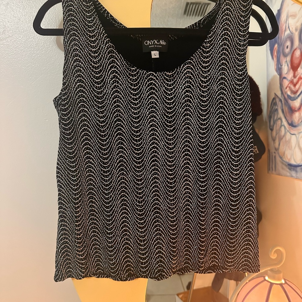 Vintage 90s Onyx Nite Trippy Glitter Top